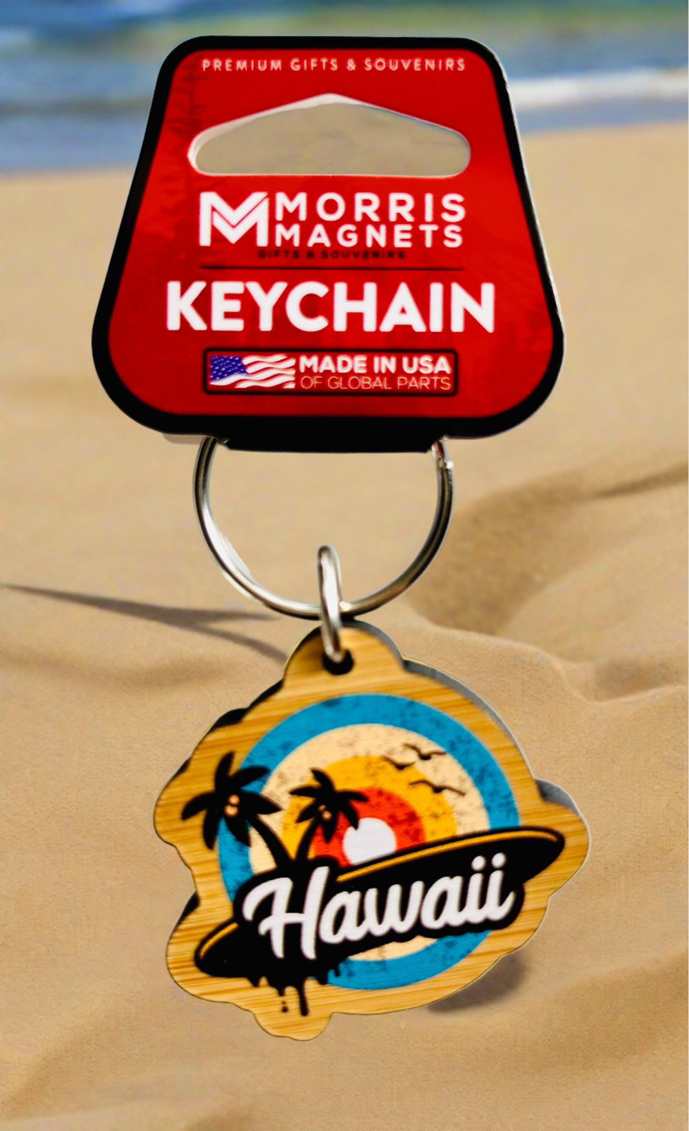 Wooden Hawaiian Keychain