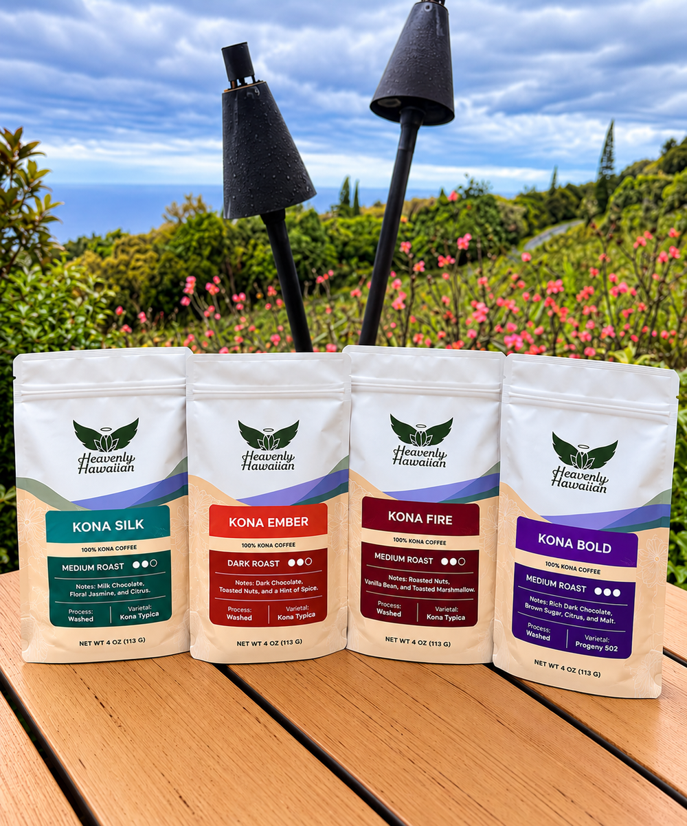Coffee Sample Pack 4oz | Silk, Ember, Fire, & Bold