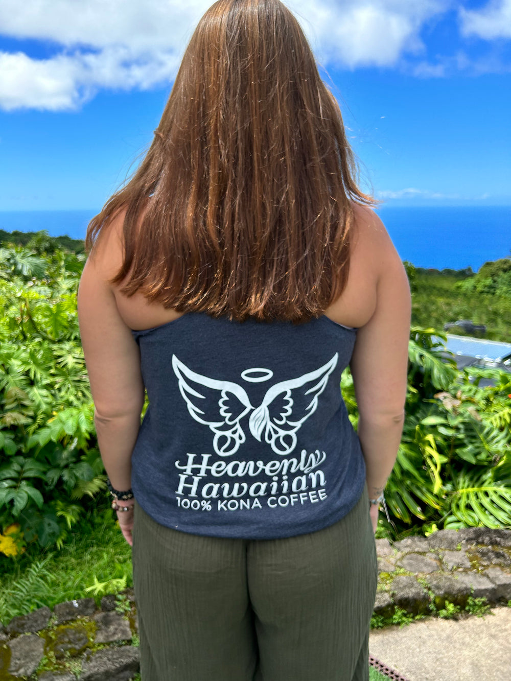 Womens Heavenly Hawaiian Racerback Tank